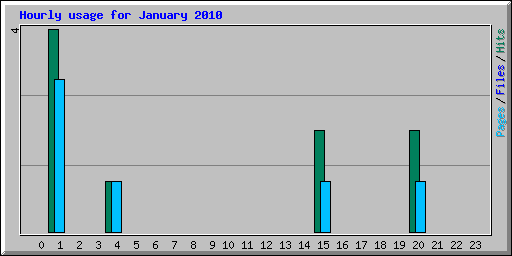 Hourly usage for January 2010