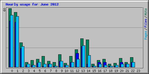 Hourly usage for June 2012