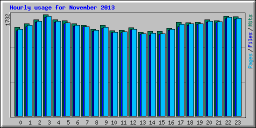 Hourly usage for November 2013