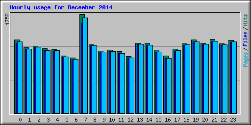 Hourly usage for December 2014