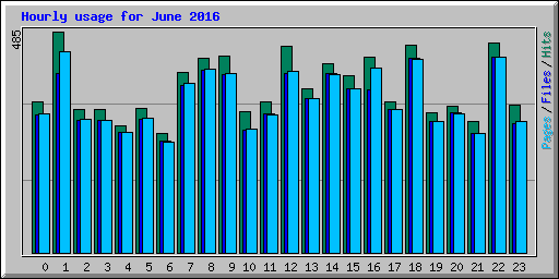 Hourly usage for June 2016