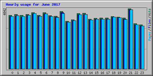 Hourly usage for June 2017