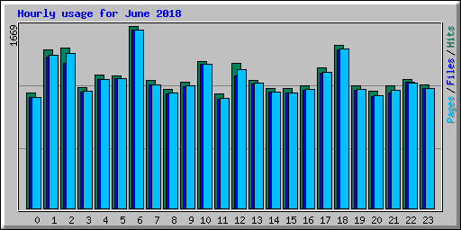 Hourly usage for June 2018