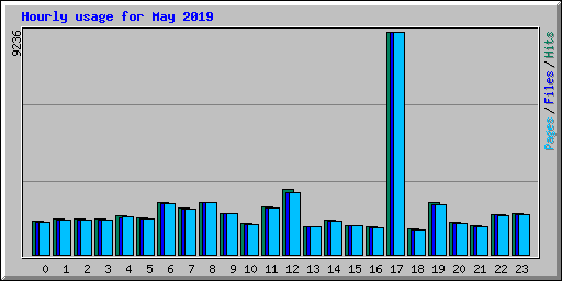 Hourly usage for May 2019