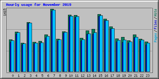 Hourly usage for November 2019