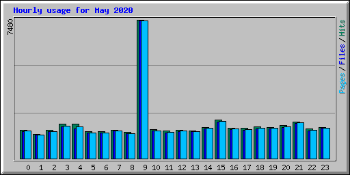 Hourly usage for May 2020