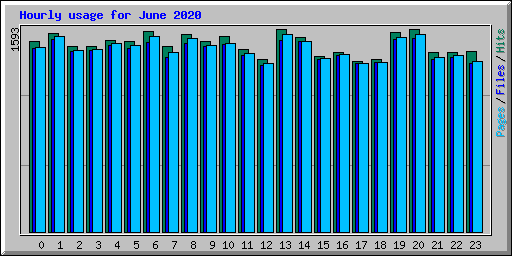 Hourly usage for June 2020