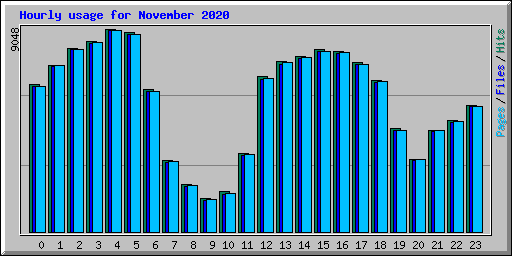 Hourly usage for November 2020