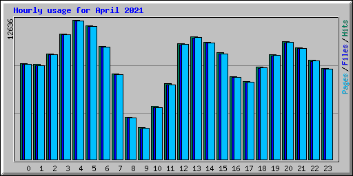 Hourly usage for April 2021