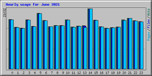 Hourly usage for June 2021