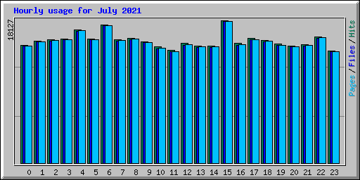 Hourly usage for July 2021