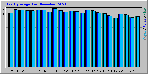 Hourly usage for November 2021