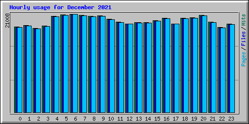 Hourly usage for December 2021