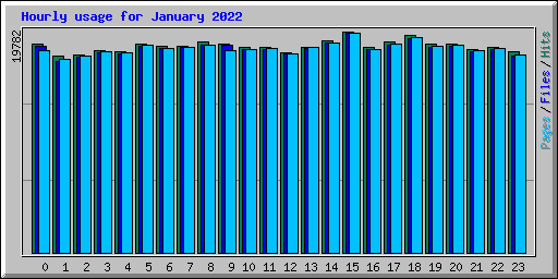 Hourly usage for January 2022