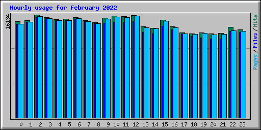 Hourly usage for February 2022