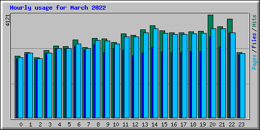 Hourly usage for March 2022